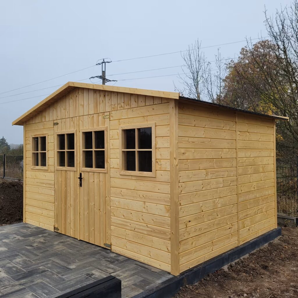 Drewniany domek ogrodowy Classic 4 svg%3E